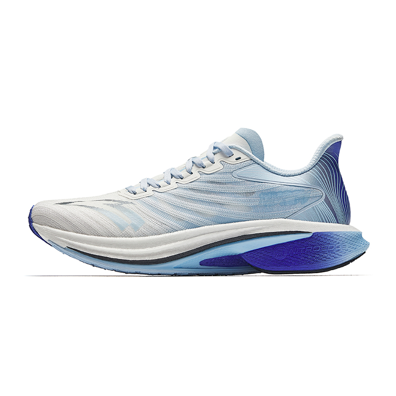 Anta Running Collection Anti Slip Wear Resistant Low Top Casual Running Shoes Men's White Blue