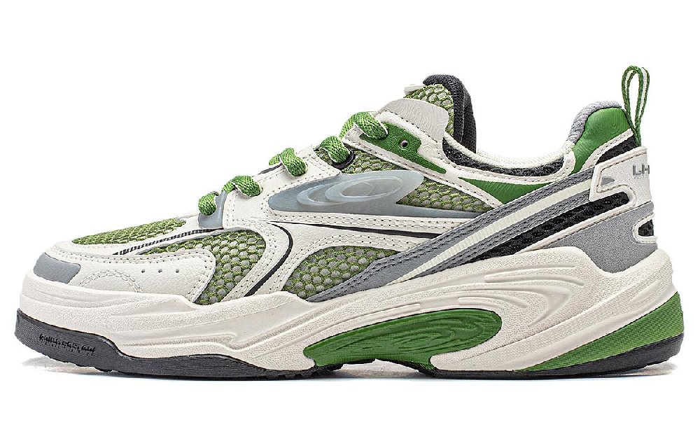 LiNing Shining Star 2 Anti-Slip Wear-Resistant Low-Top Casual Shoes Women's Green White