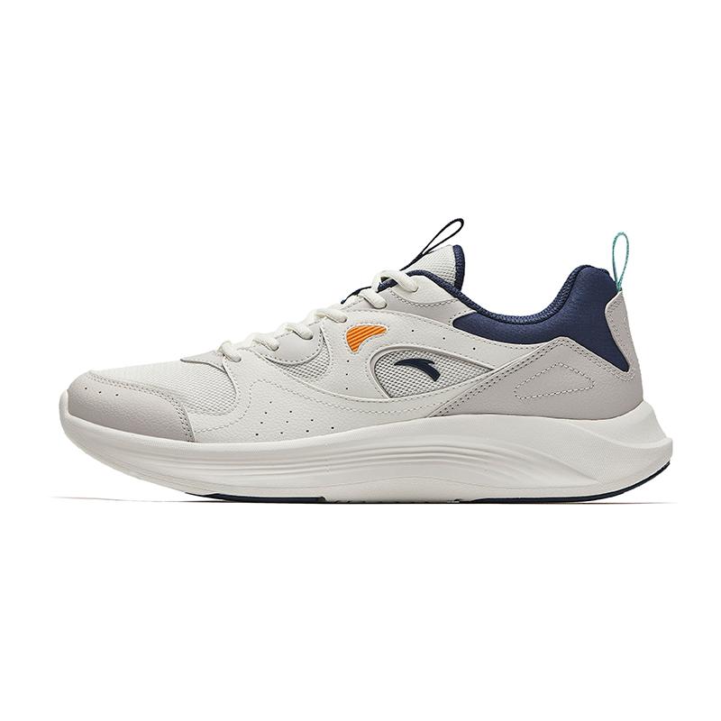 Anta Cushioning Anti-Slip And Wear-Resistant Low-Top Casual Running Shoes Men's White Gray Blue