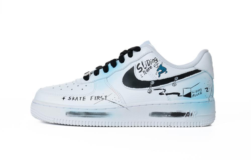 Nike Air Force 1 Skateboard Shoes Women's Low-Top Black White