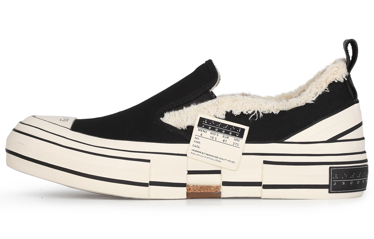 VESSEL G.O.P. Black Slip On Slip-on Low-Top Skateboard Shoes Unisex Black