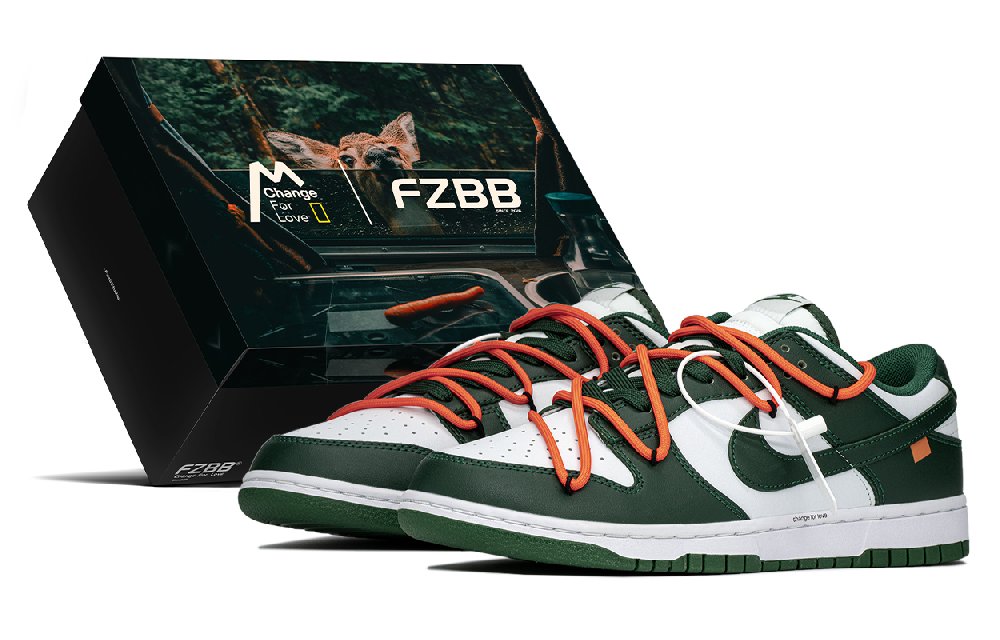Nike Dunk Anti-Slip And Wear-Resistant Lightweight Height Increasing Low-Top Skateboard Shoes Unisex Green White