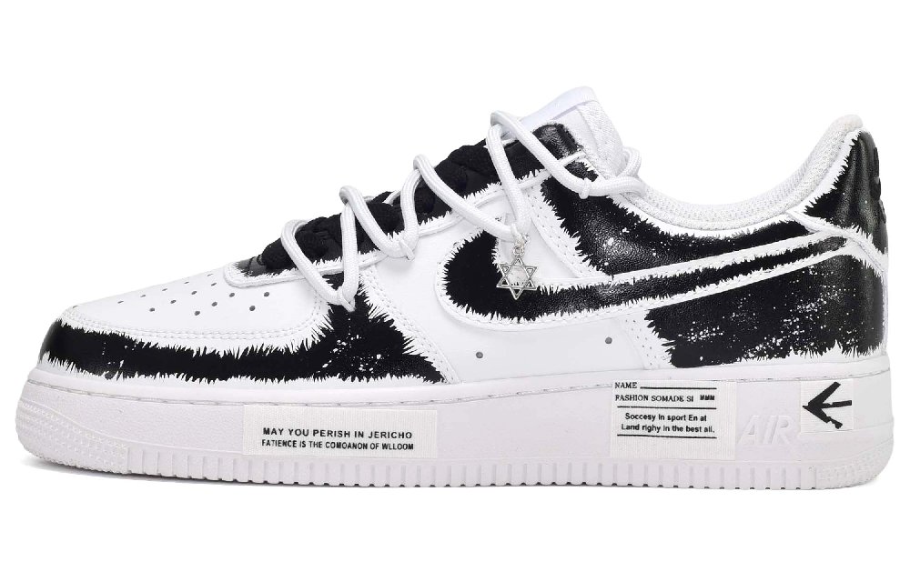 Nike Air Force 1 Low CUS ID Low-Top Skateboard Shoes Unisex Black White