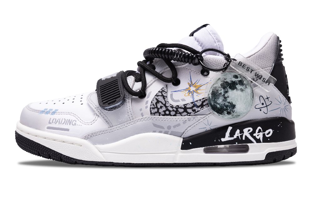 Jordan Legacy 312 Low-Top Vintage Basketball Shoes Men's Gray White