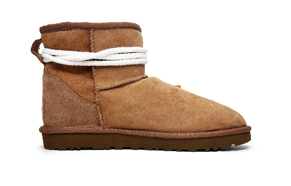 UGG CLASSIC MINI Sunrise Impression Short Snow Boots Women's Tan