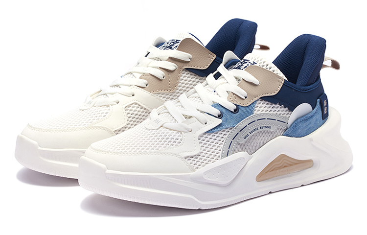 361° Anti-Slip And Wear-Resistant Breathable Low-Top Casual Shoes Men's White Blue купить в интернет-магазине Yoocart с быстрой доставкой по России.