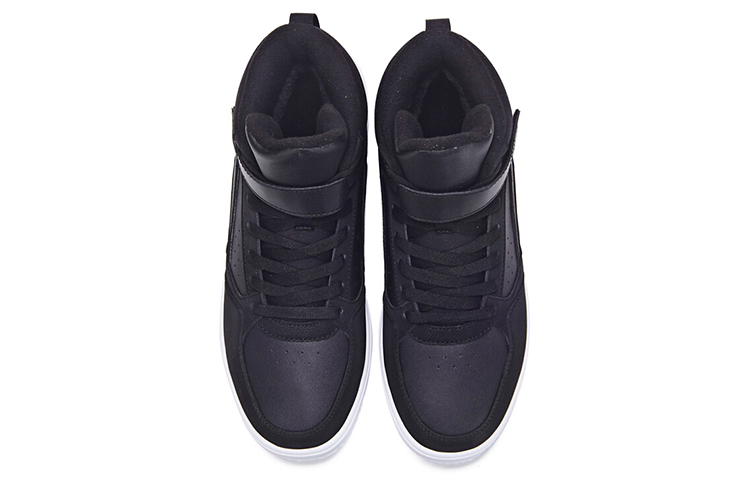 361° Thermal Slip Resistant High Top Skateboard Shoes Obsidian Black Fleece Lined