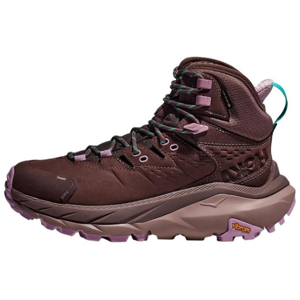 HOKA ONE ONE Kaha 2 Anti-Slip Wear-Resistant Mid-Top Hiking Shoes Women's Oak White