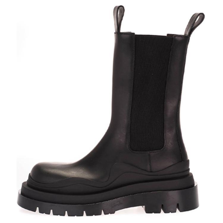 Bottega Veneta Tire Chelsea Crew Chelsea Boots Women's Black