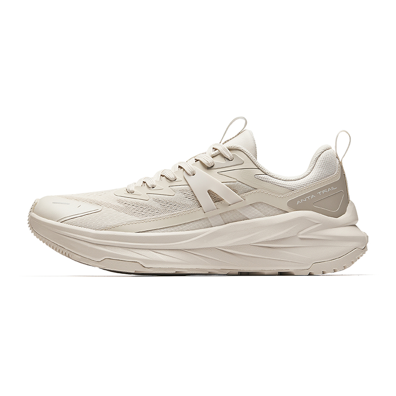 Anta Running Collection Non-slip Wear-resistant Shock Absorption Low-Top Casual Running Shoes Men's Ecru