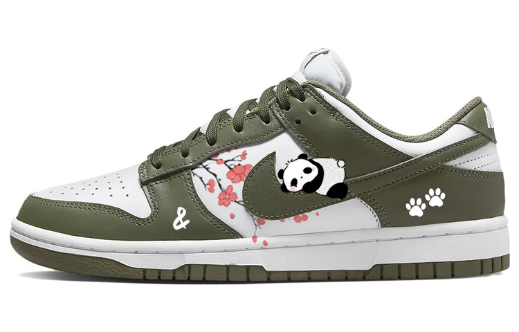 Nike Dunk Skateboard Shoes Women's Low-Top Green White