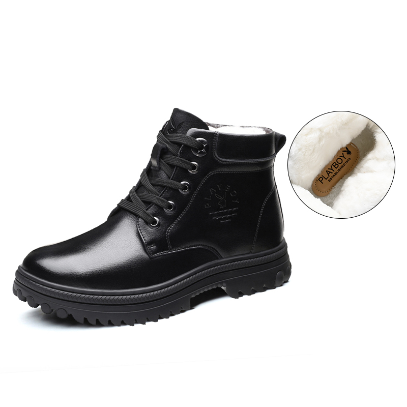 Playboy Thermal Cushioning Slip Resistant Short Snow Boots Men's Black купить в интернет-магазине Yoocart с быстрой доставкой по России.