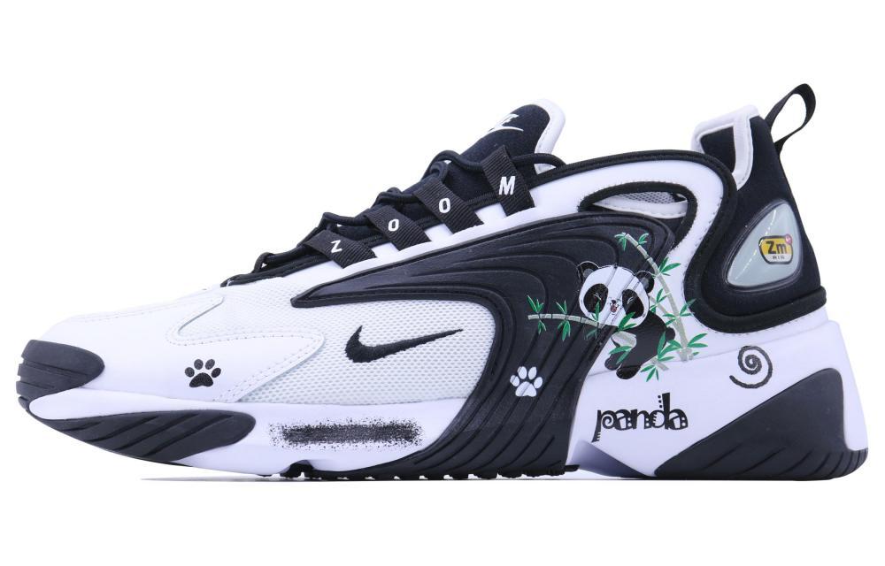Nike Zoom 2K Cushioning Anti-Slip And Wear-Resistant Low-Top Air Cushion Casual Running Shoes Unisex Black White