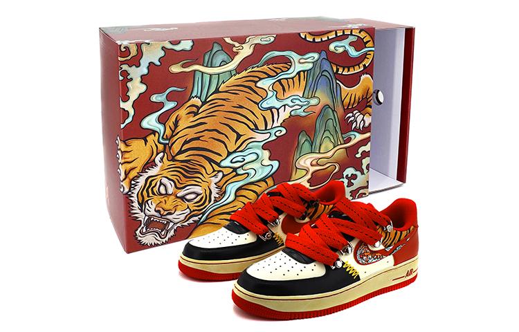 Nike Air Force 1 Low Air Force 1 Skateboard Shoes Unisex Black Red