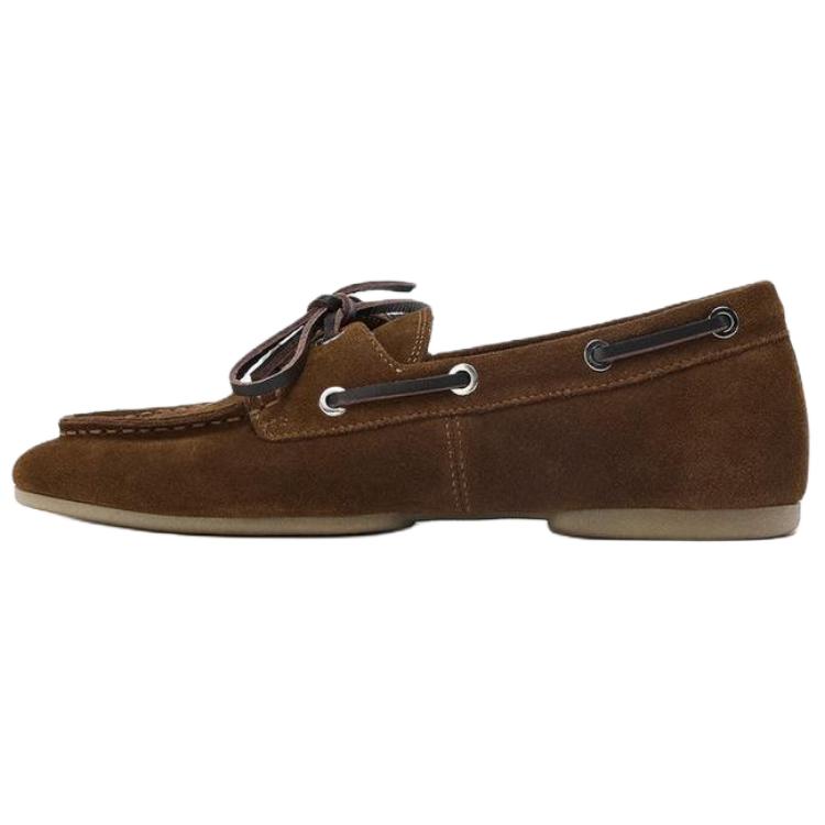 ZARA Boat Shoes Women's Brown