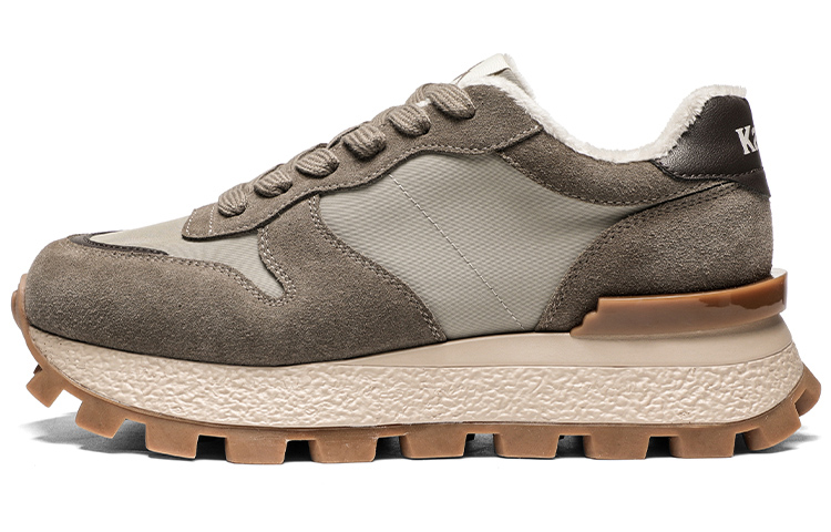 Kappa Wear-Resistant Slip-Resistant Low-Top Chunky Sneakers Women's Gray