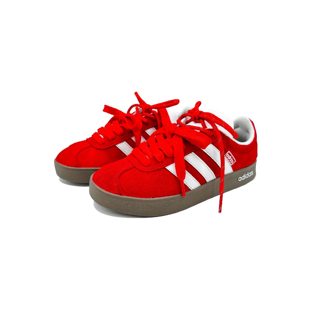 Adidas Neo VL Court 2.0 YIMING Manufacturing, Cherry Cute Low Top Skateboard Shoes Unisex Red White