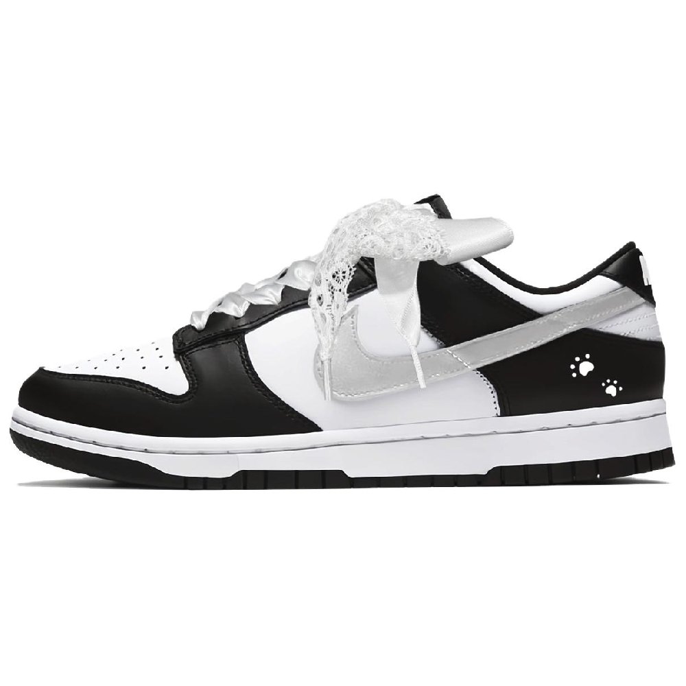 Nike Dunk Zhi Ye, Moonlight Lace Abrasion Resistant Low Top Skateboard Shoes Women's Silver Black