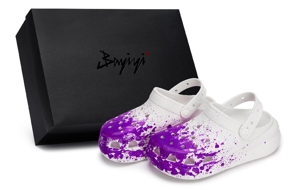 Crocs Crush Clog Clogs Unisex White Purple