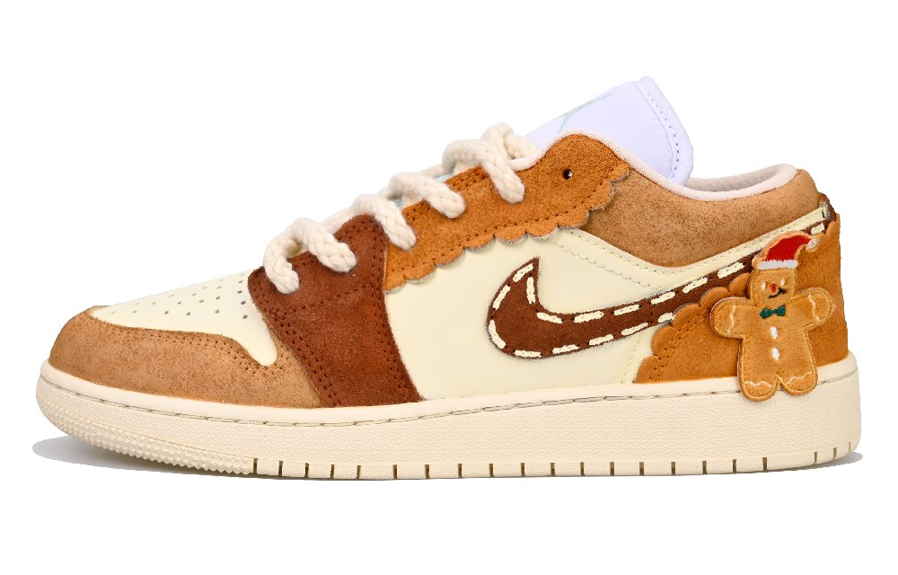 JORDAN Air JORDAN 1 Vintage Basketball Shoes Women's Low-Top Brown