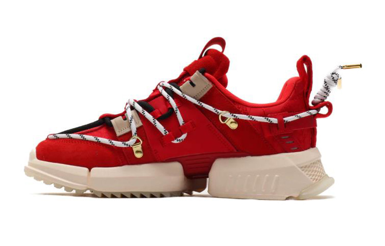 Atmos x LiNing Cushioning, Slip Resistant, And Abrasion Resistant Low Top Sports Casual Shoes Men's Red