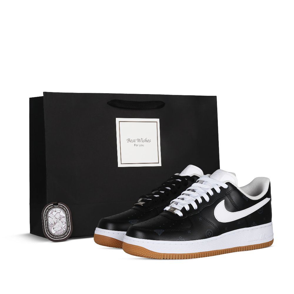 Nike Air Force 1 Silk Air 2.0 Coverage Cushioning Wear-Resistant Low-Top Skateboard Shoes Men's Black White