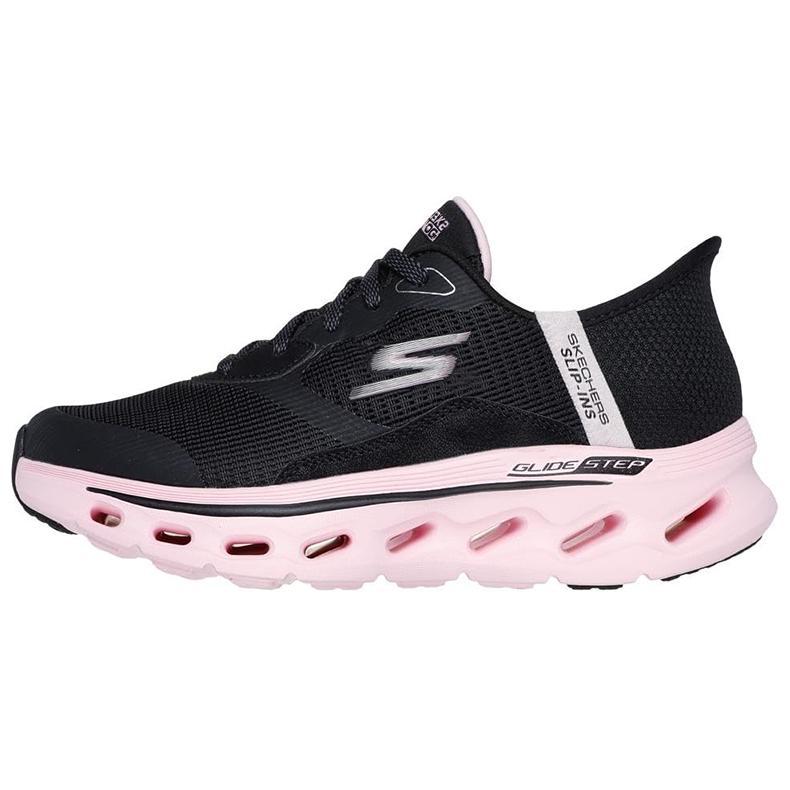 Skechers WOMEN'S GO WALK Anti-Slip Wear-Resistant Low-Top Casual Shoes Women's Black Pink
