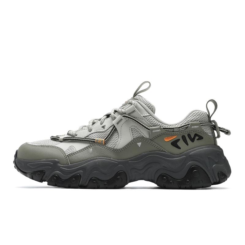 FILA FLUID 5 Low Top Running Shoes Men's Gray Green