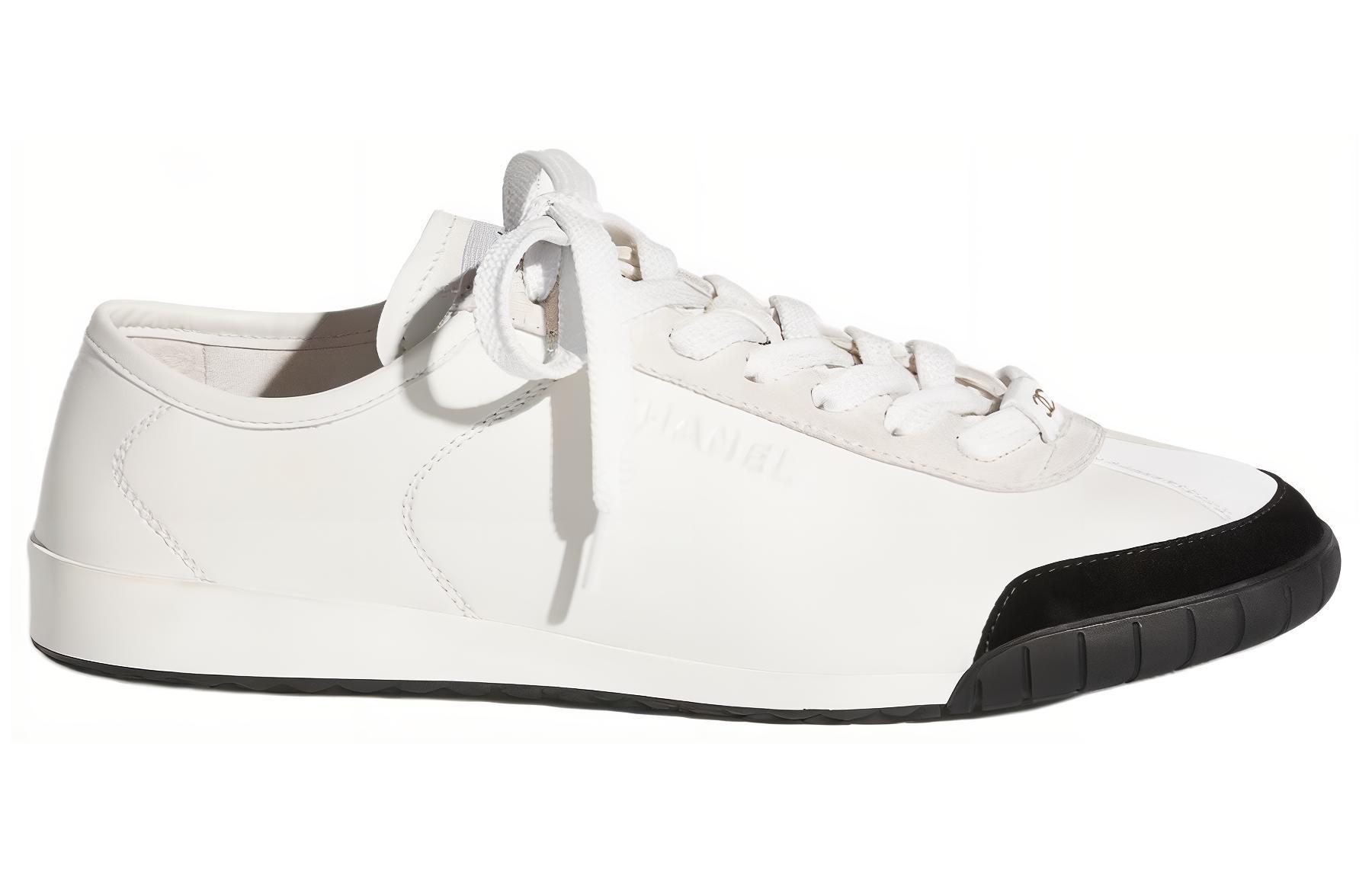CHANEL Low-Top German Army Trainers Casual Shoes Women's White