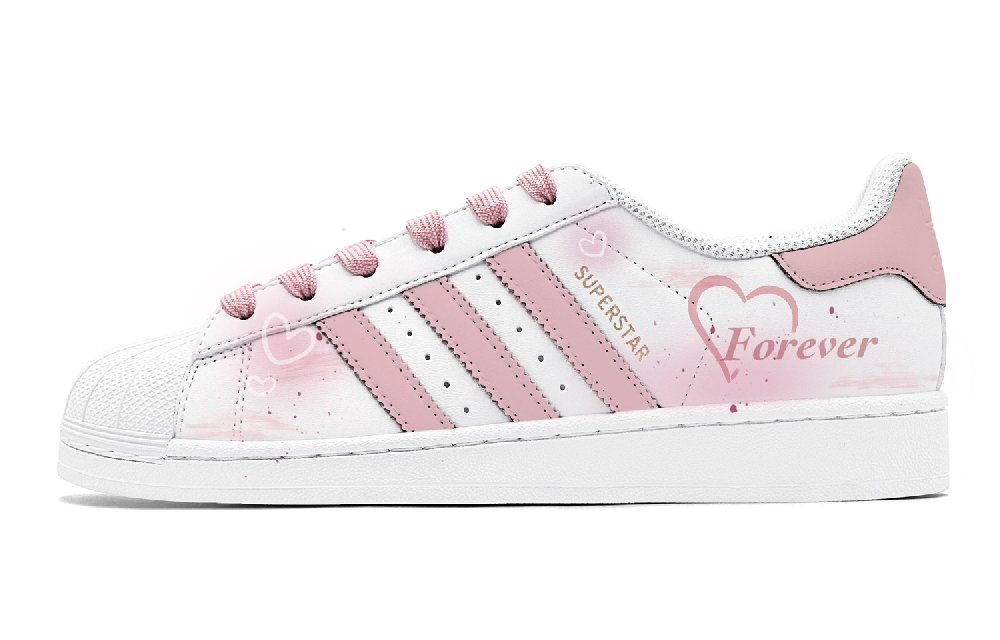 Adidas Originals Superstar Skateboard Shoes Unisex Low-Top Pink