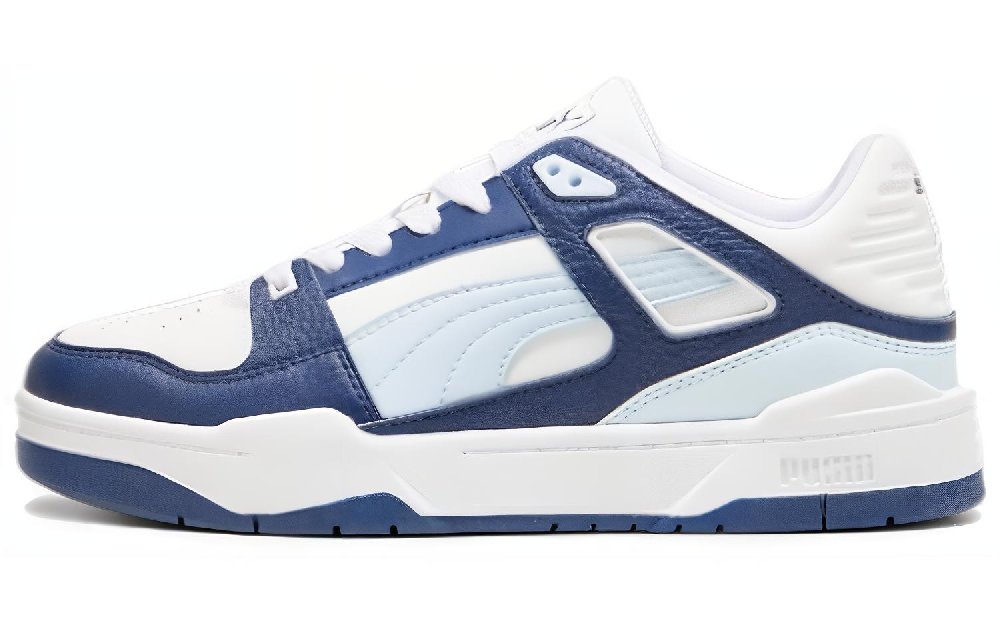 PUMA Slipstream Low Top Skateboard Shoes Unisex White Blue