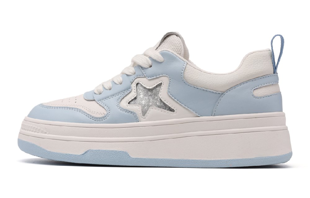 EBLAN Slip-Resistant Low-Top Skateboard Shoes Women's Sky Blue