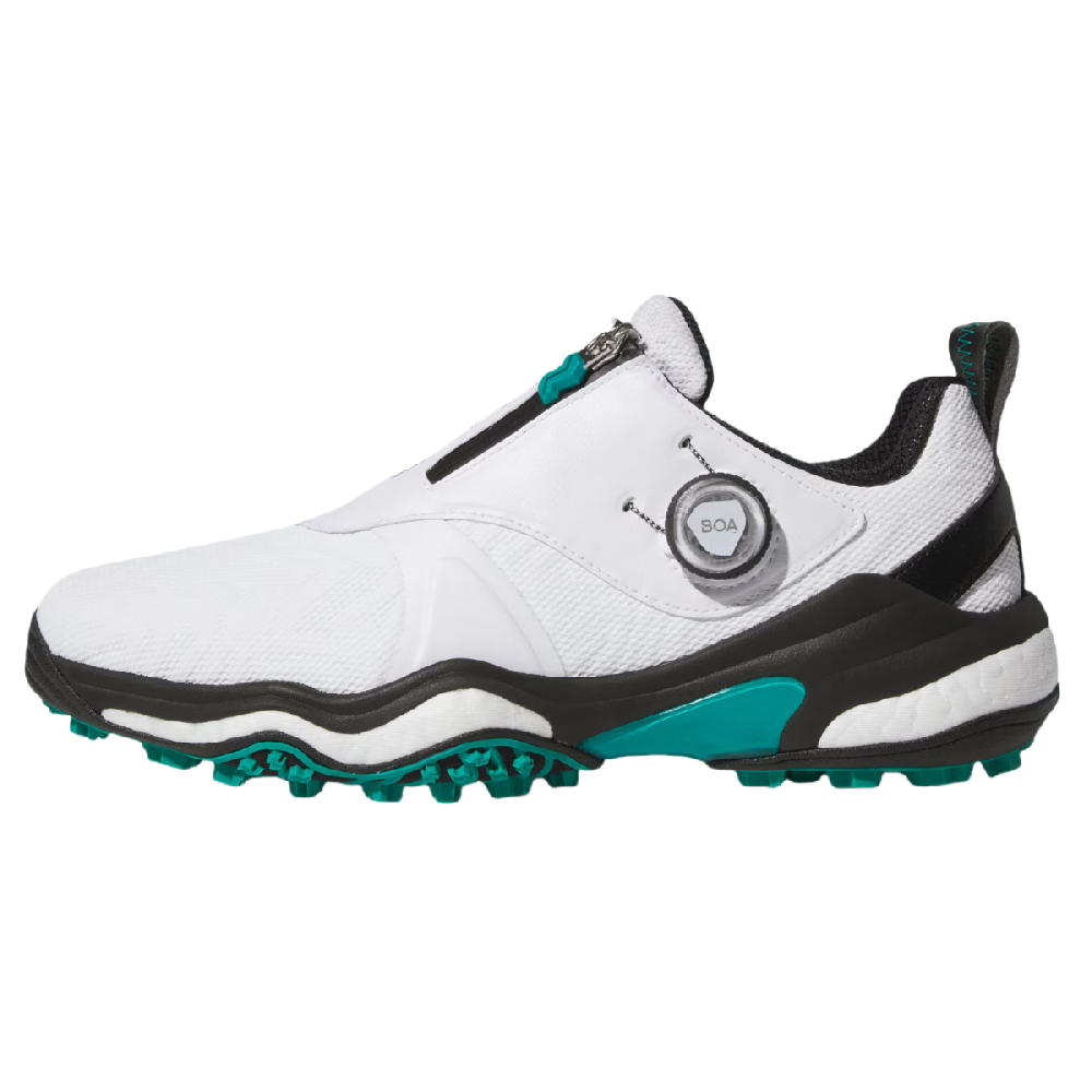 Adidas CodeChaos Boa 25 Abrasion Resistant Low Top Golf Shoes Men's White Black Green