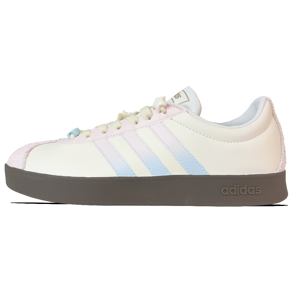 Adidas Neo VL Court 2.0 Abrasion Resistant Low Top Skateboard Shoes Unisex Pink Blue