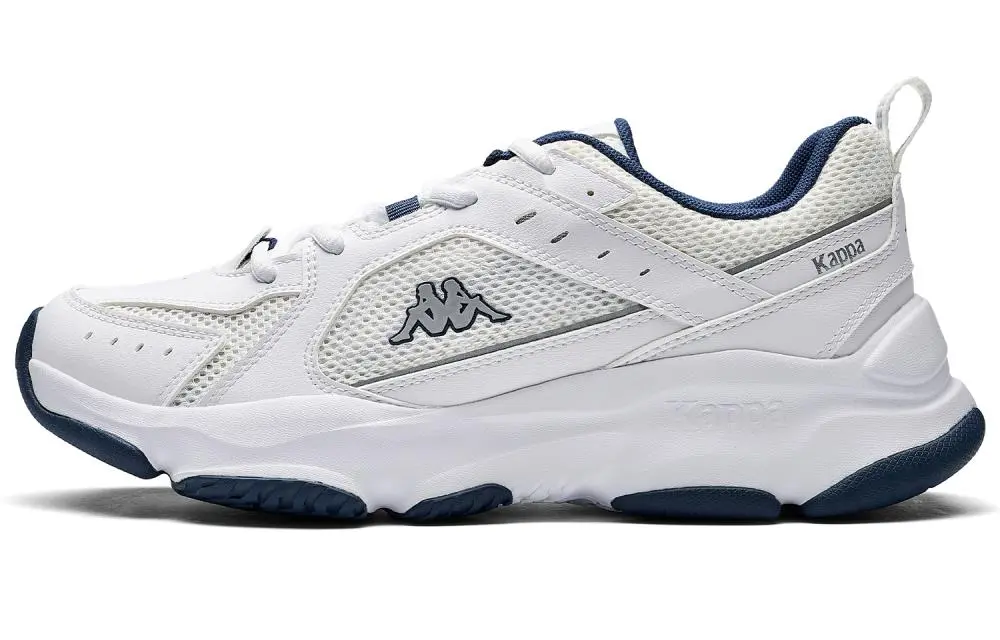 Kappa Abrasion Resistant Breathable Slip Resistant Low top Running Shoes Unisex White Blue