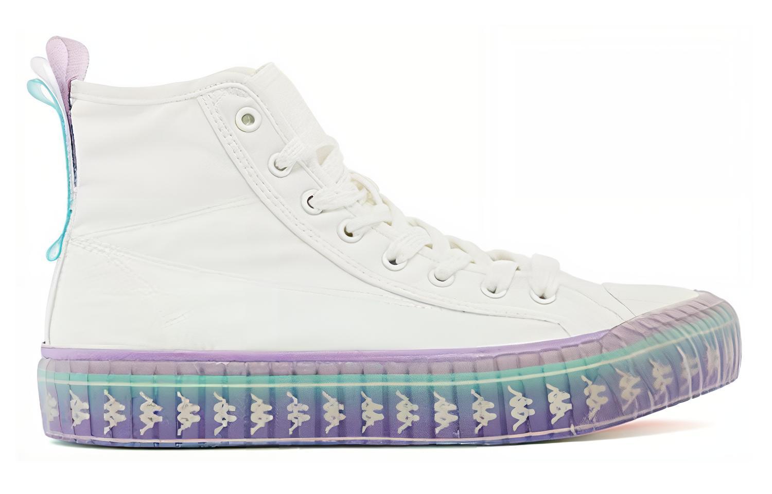 Kappa High Top Skateboard Shoes Unisex White Blue