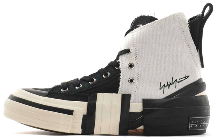 Yohji Yamamoto x VESSEL High-Top Skateboard Shoes Unisex Black White