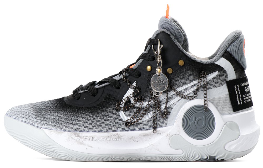 Nike KD Trey 5 IX Cushioning And Abrasion Resistant Coverage Mid Top Basketball Shoes Unisex Black Gray