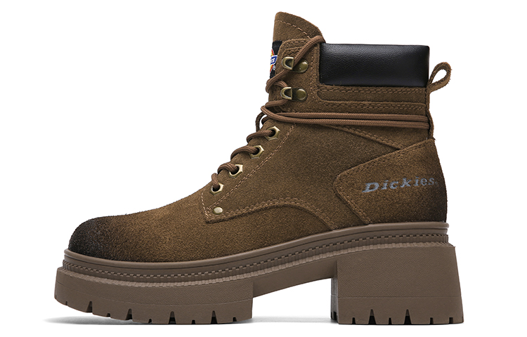 Dickies British Style Comfortable Versatile Short Martin Boot Women's Dark Brown