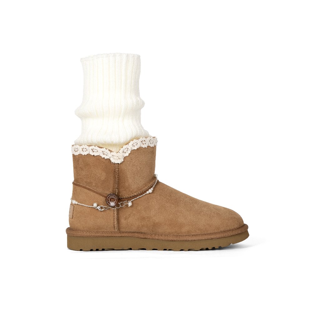 UGG Mini Bailey Bow II Short Snow Boots Women's Chestnut