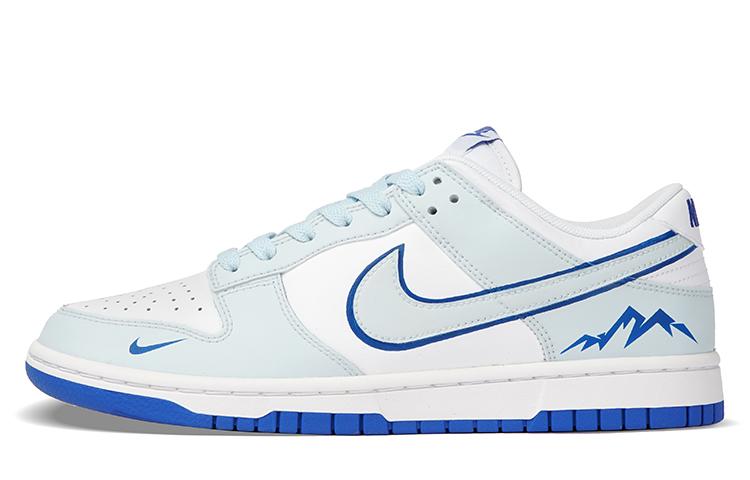 Nike Dunk Anti Slip Wear Resistant Low Top Skateboard Shoes Men's Blue White