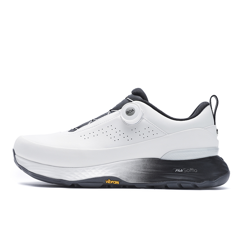 FILA BOA Abrasion Resistant Slip Resistant Low Top Golf Shoes Men's Black White