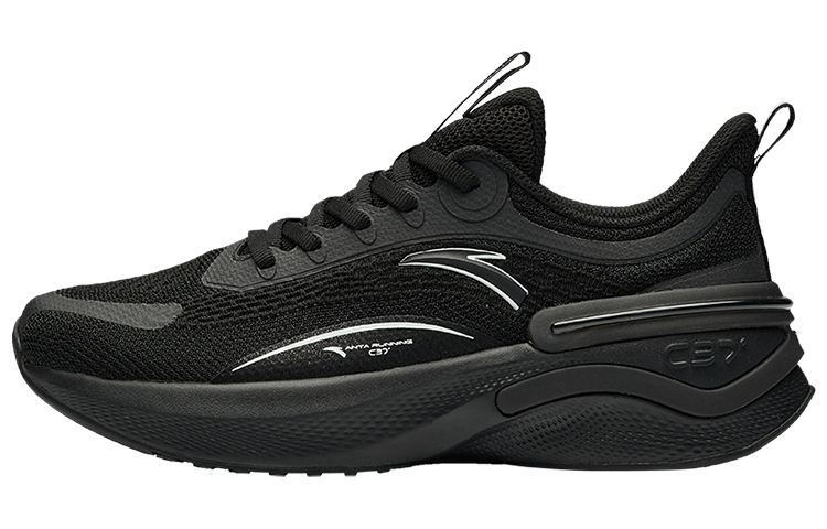 Anta C37 Series Drifting Breathable Low Top Running Shoes Women's Black White