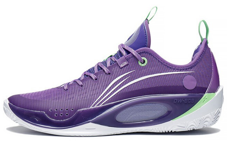 LiNing Wade 808 2 Anti-Slip Wear-Resistant Low-Top Basketball Shoes Quartz Purple