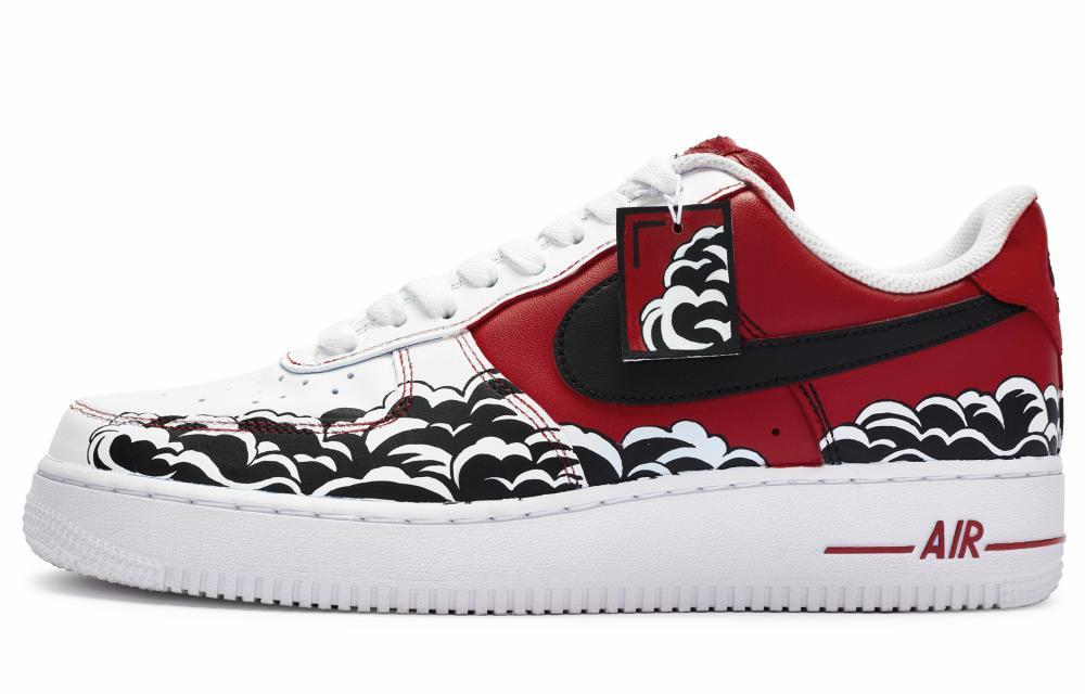 Nike Air Force 1 811 Manufactured, Exquisite Rivers Low Top Skateboard Shoes Men's Red Black White