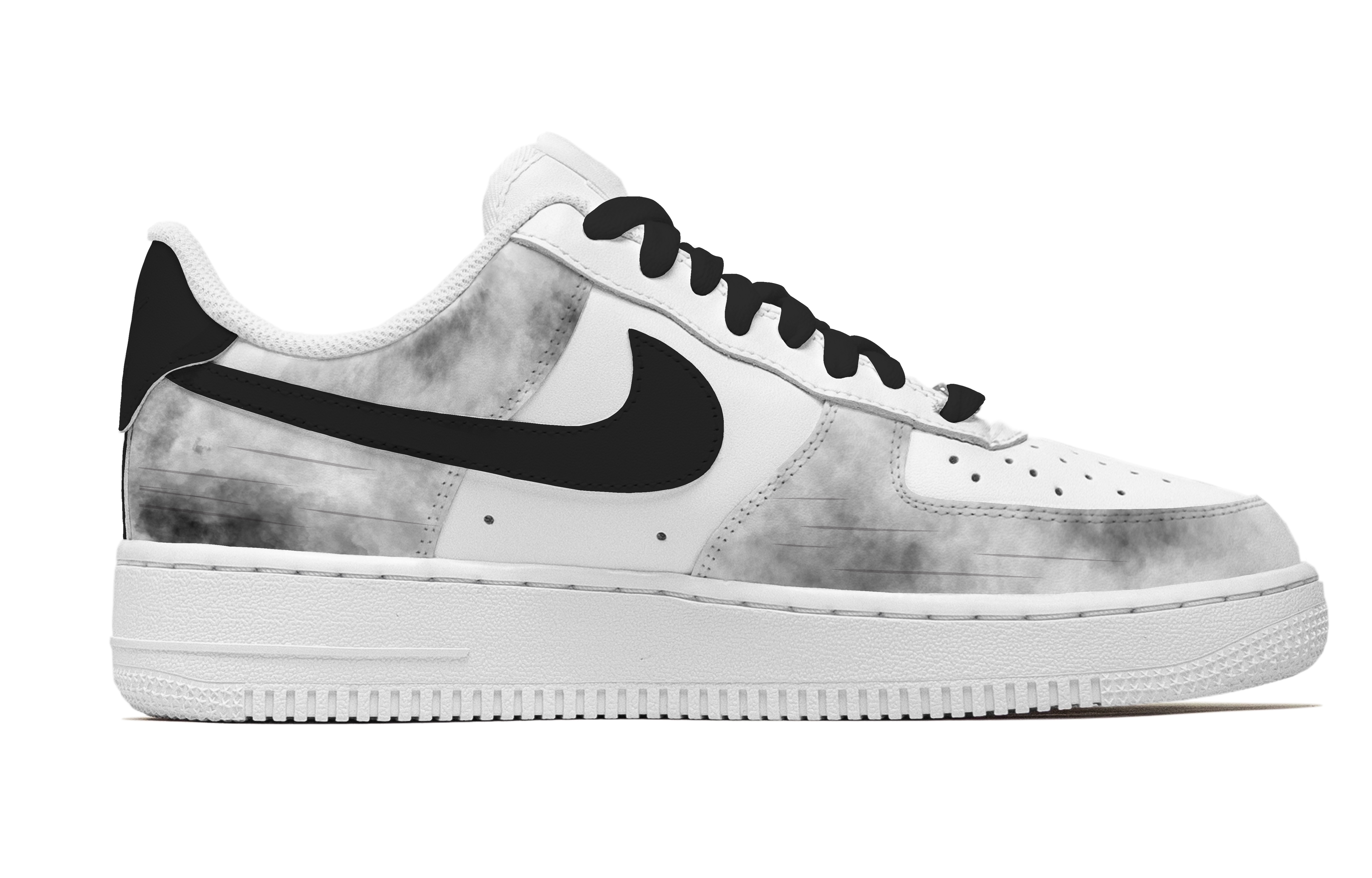 Nike Air Force 1 Fantasia, Fish Jumping Abrasion Resistant Low top Skateboard Shoes Women's Gray