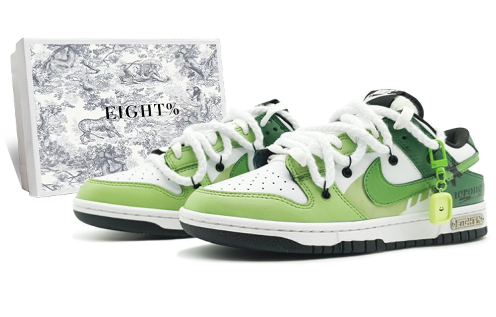 Nike Dunk Retro 'Black' Low-Top Skateboard Shoes Unisex Avocado