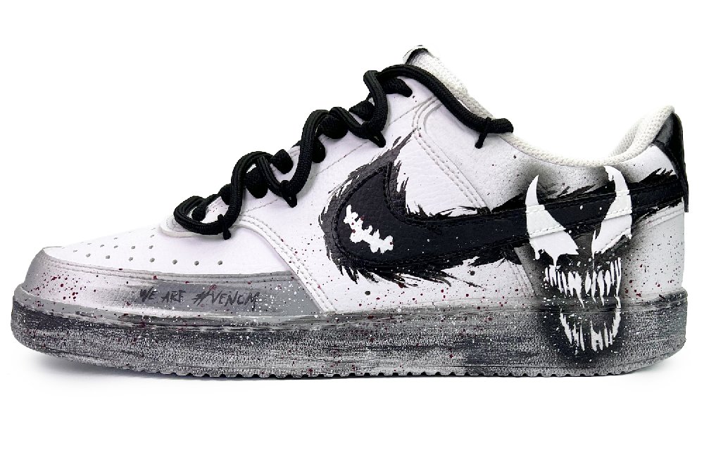 Nike Court Vision 1 Gothic Venom Low-Top Skateboard Shoes Black White