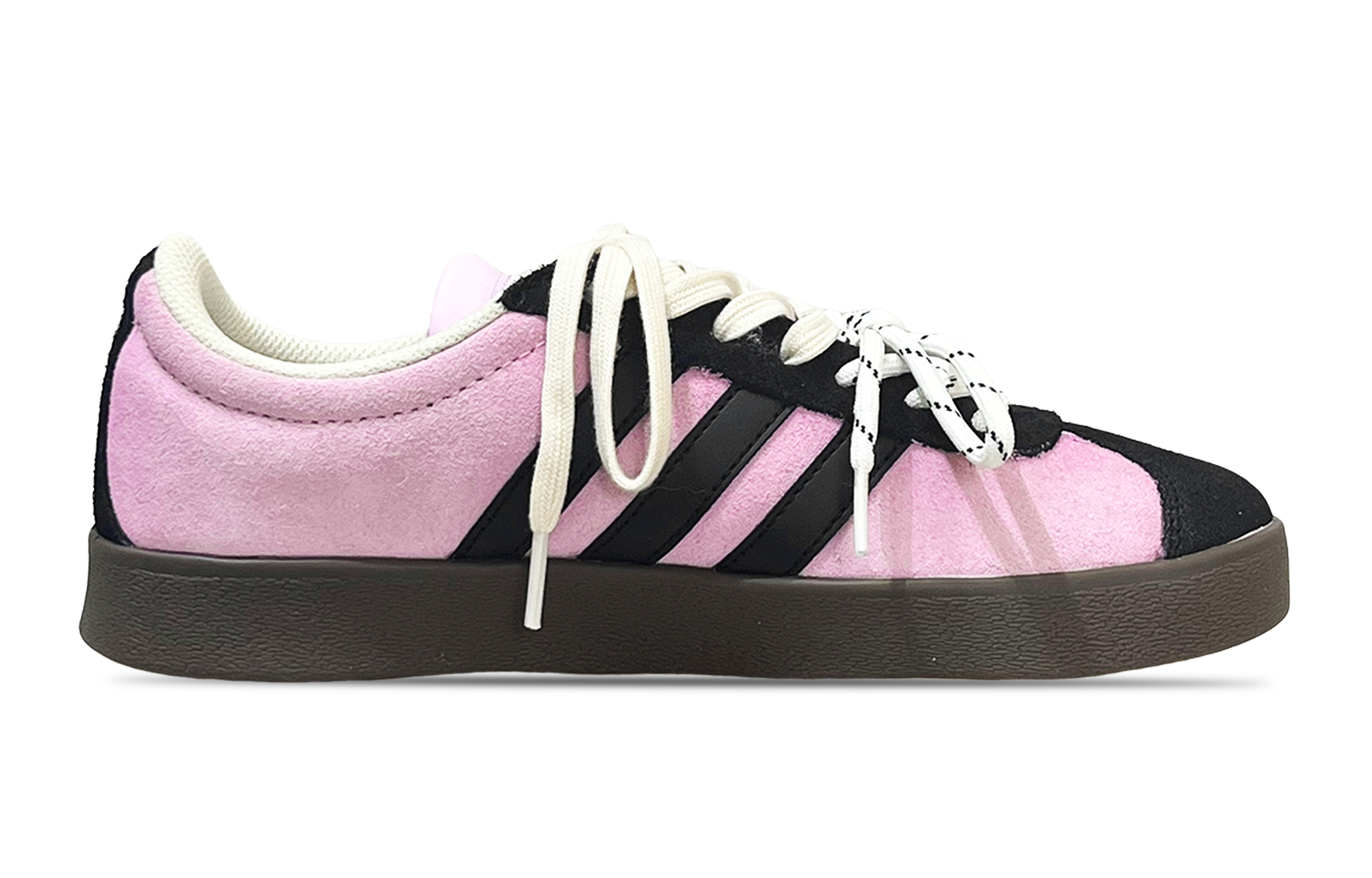 Adidas VL COURT 2.0 Cream Grape Abrasion Resistant Low top Skateboard Shoes Unisex
