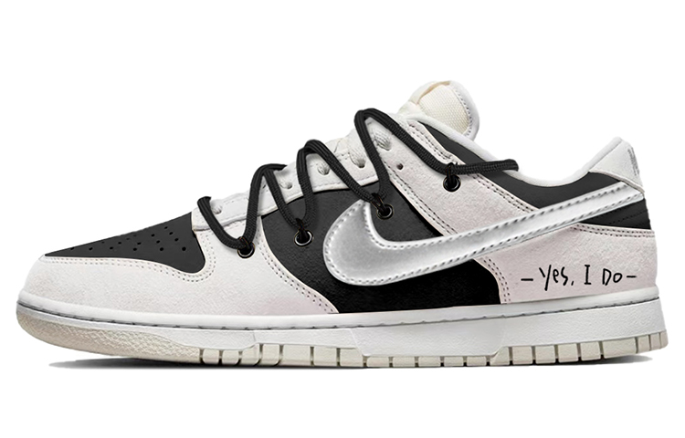 Nike Dunk Low Retro PRM 'Vast Grey' Low-Top Skateboard Shoes Men's Black White